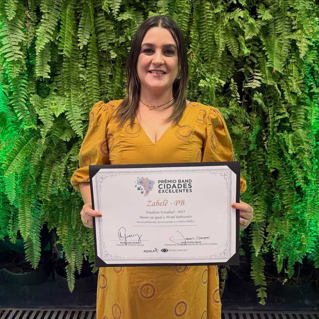Zabelê é destaque no Prêmio Band Cidades Excelentes 2025 – Etapa Paraíba